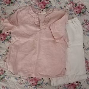 100% Linen Lightweight Pajamas or Casual Set Medium, Old Navy and JM Collection